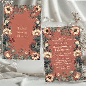 Invitation Maison de campagne anglaise rustique William Morri