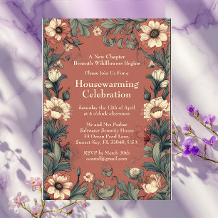 Invitation Maison de campagne anglaise rustique William Morri