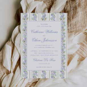 Invitation Maison de Campagne Romantique Cadre Floral Mariage