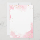 Invitation Maison de champignons roses Baby shower de bois (Dos)