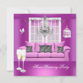 Invitation Maison de charme Champagne rose Canapé-Lustre Cana (Devant)