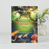 Invitation Maison de Fée et Champignons de la Forêt Enchantée (Debout devant)