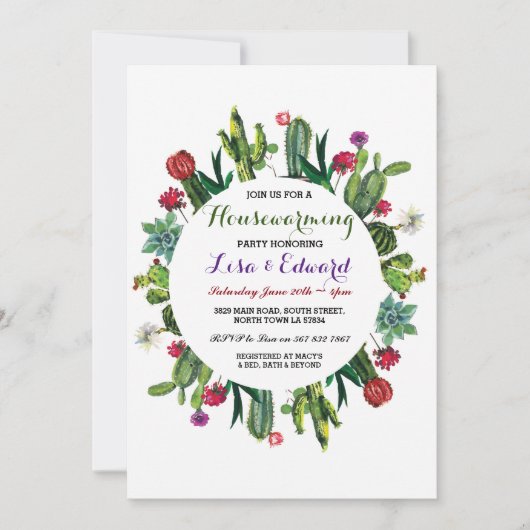 Invitation Maison de fiesta d'invitation de partie de (Devant)