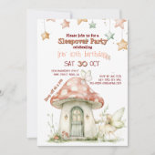 Invitation Maison de la fée de champignons, anniversaire de l (Devant)