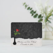 Invitation Maison de mariage Rose Rouge Ouverte (Debout devant)