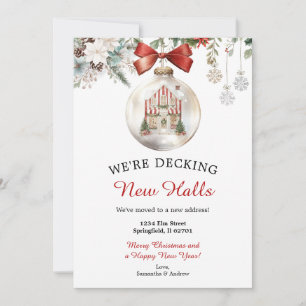 Invitation Maison de Noël Classique Bauble d'Hiver Nouvelle A