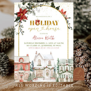 Invitation Maison de Noël Fête de Noël Ouverte