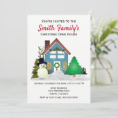 Invitation Maison de Noël Ouverte Familiale Fêtes de fin d'an (Debout devant)