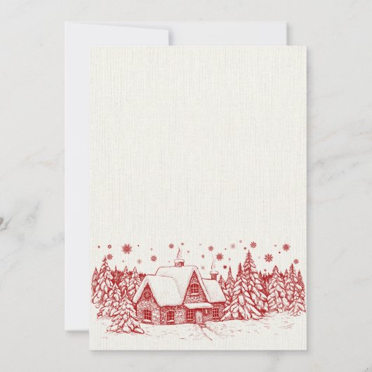 Invitation Maison de Noël Vintage (Dos)
