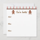 Invitation Maison de pain d'épice (Dos)