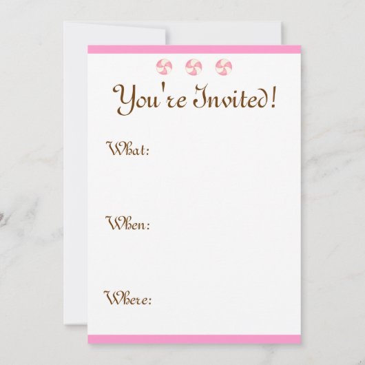 Invitation Maison de pain d'épice (Dos)