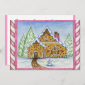 Invitation Maison de pain d'épice (Devant / Derrière)