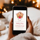 Invitation Maison de pain d'épice Bonbons Fête