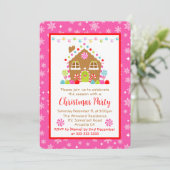 Invitation Maison de pain d'épice de Noël et lumières (Debout devant)