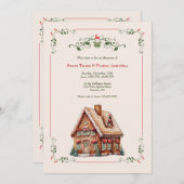 Invitation Maison de pain d'épices (Devant / Derrière)