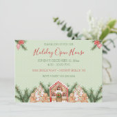 Invitation Maison de pain d'épices de Noël (Debout devant)