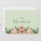 Invitation Maison de pain d'épices de Noël (Dos)