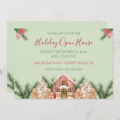 Invitation Maison de pain d'épices de Noël (Devant / Derrière)