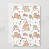 Invitation Maison de pain d'épices Fête de Noël (Dos)