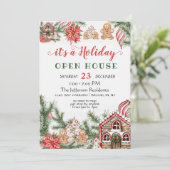 Invitation Maison de pain d'épices Maison de Noël (Debout devant)