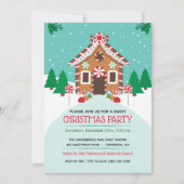 Invitation Maison de pain d'épices Noël Fête de Noël (Devant)