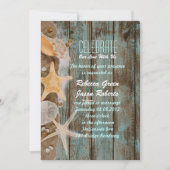 Invitation Maison de plage élégante coquillages mariage océan (Devant)