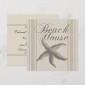 Invitation Maison de plage Starfish Bord de mer Côté côte (Devant / Derrière)