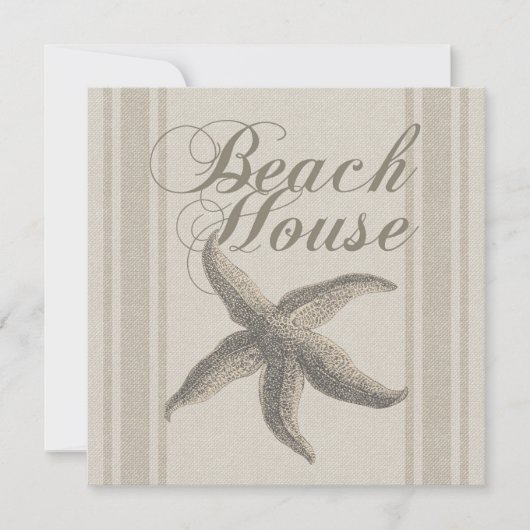 Invitation Maison de plage Starfish Bord de mer Côté côte (Devant)