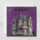Invitation Maison de sorcière hantée Halloween (Devant)