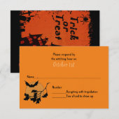 Invitation Maison de Trick or Treat Mariage de la fête d'Hall (Devant / Derrière)