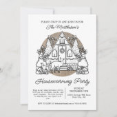 Invitation Maison de vacances adorable Fête de pendaison de c (Devant)