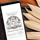 Invitation Maison de vacances adorable Fête de pendaison de c