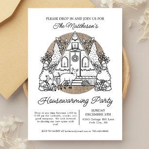 Invitation Maison de vacances adorable Fête de pendaison de c