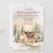 Invitation Maison de vacances d'hiver ouverte (Devant)