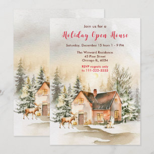 Invitation Maison de vacances d'hiver ouverte