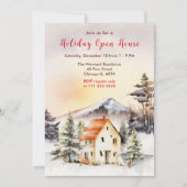 Invitation Maison de vacances d'hiver ouverte (Devant)