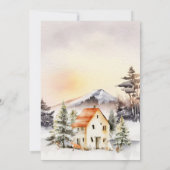 Invitation Maison de vacances d'hiver ouverte (Dos)