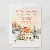 Invitation Maison de vacances d'hiver ouverte (Devant)