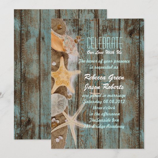 Invitation Maison de vacances élégante au bord de l'océan coq (Devant / Derrière)