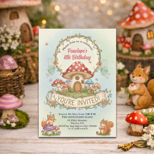 Invitation Maison des Petites Fées Champignons 8e Anniversair