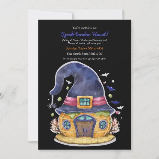 Invitation Maison d'Halloween (Devant)