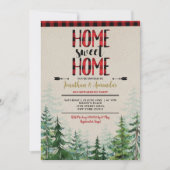 Invitation Maison douce maison Fête de Chauffe Lumberjack Hiv (Devant)