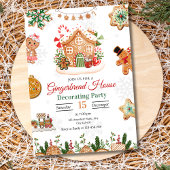 Invitation Maison en pain d'épice décorer Noël de fête