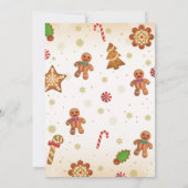 Invitation Maison en pain d'épice décorer Noël de fête (Dos)