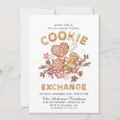 Invitation Maison en pain d'épice Échange de biscuits Noël fê (Devant)