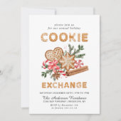 Invitation Maison en pain d'épice Échange de biscuits Noël fê (Devant)