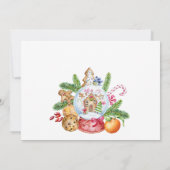 Invitation Maison en pain d'épice Échange de biscuits Noël fê (Dos)