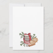 Invitation Maison en pain d'épice Échange de biscuits Noël fê (Dos)