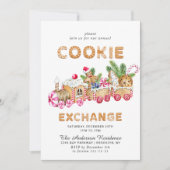 Invitation Maison en pain d'épice Échange de biscuits Noël fê (Devant)