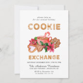 Invitation Maison en pain d'épice Échange de biscuits Noël fê (Devant)